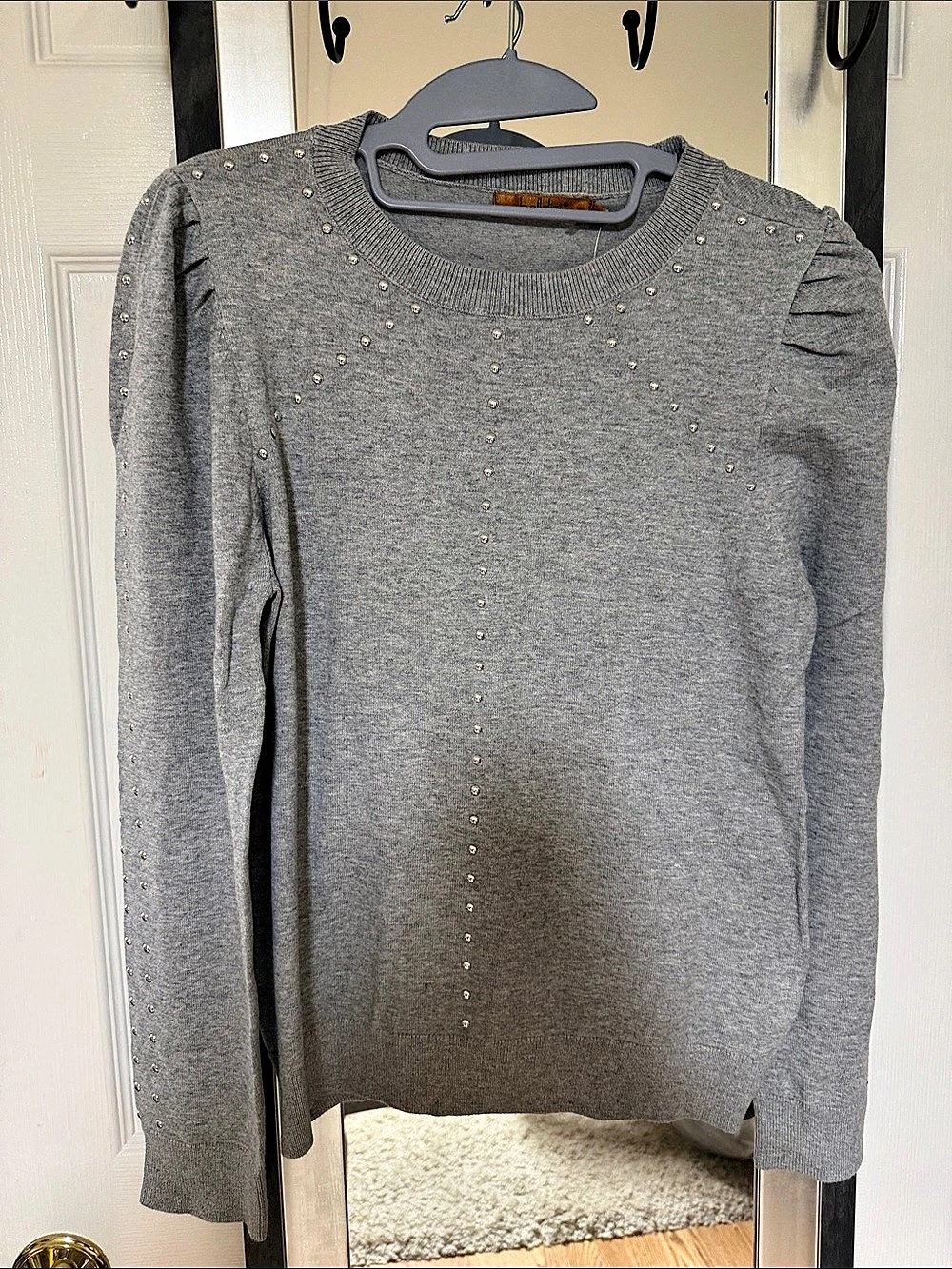bellini Studded Crew Neck Sweater Size Medium NWT